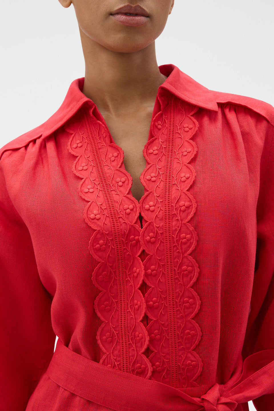 Tunic dress red ribbon