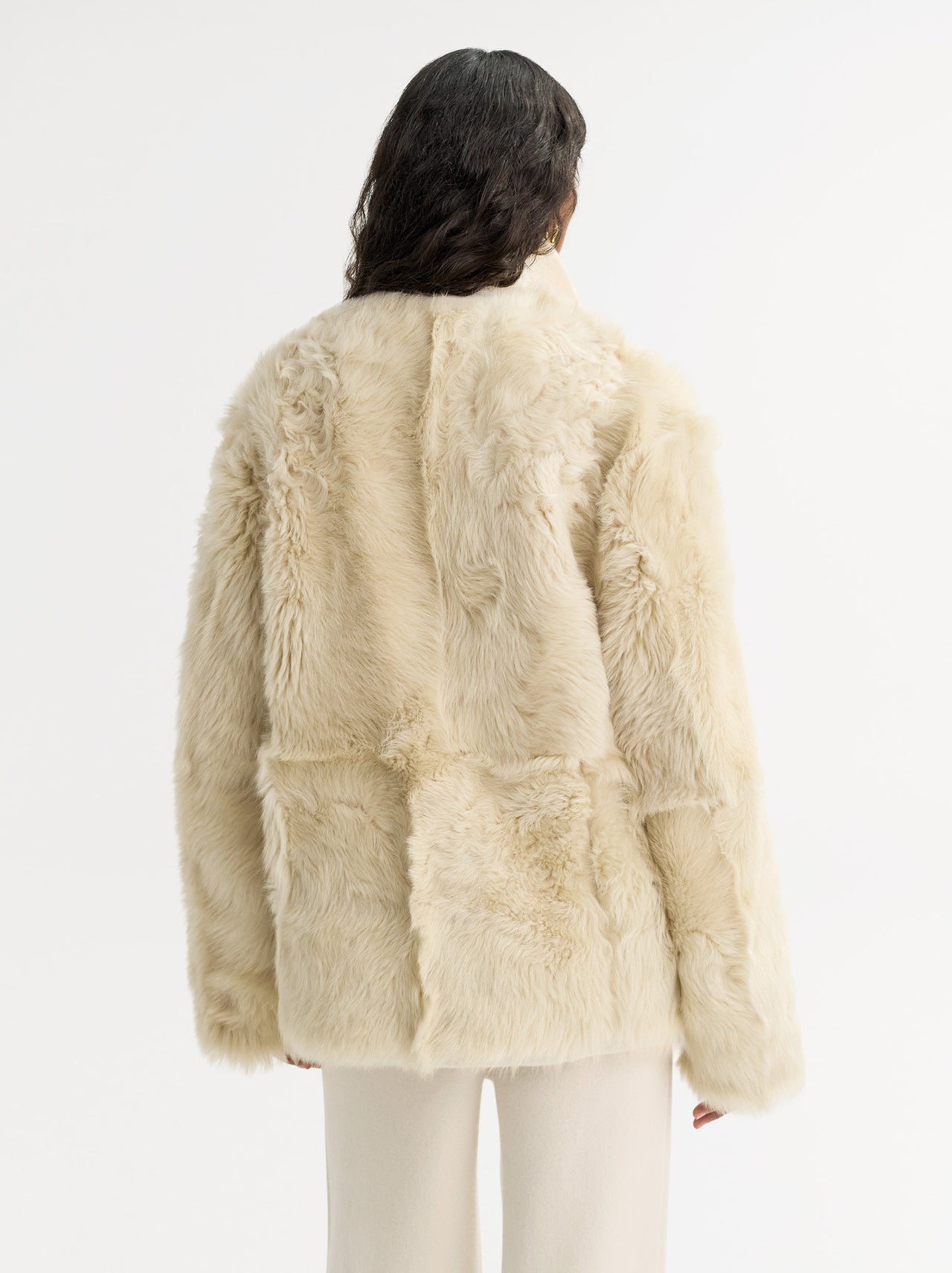 Shearling jacket chalk