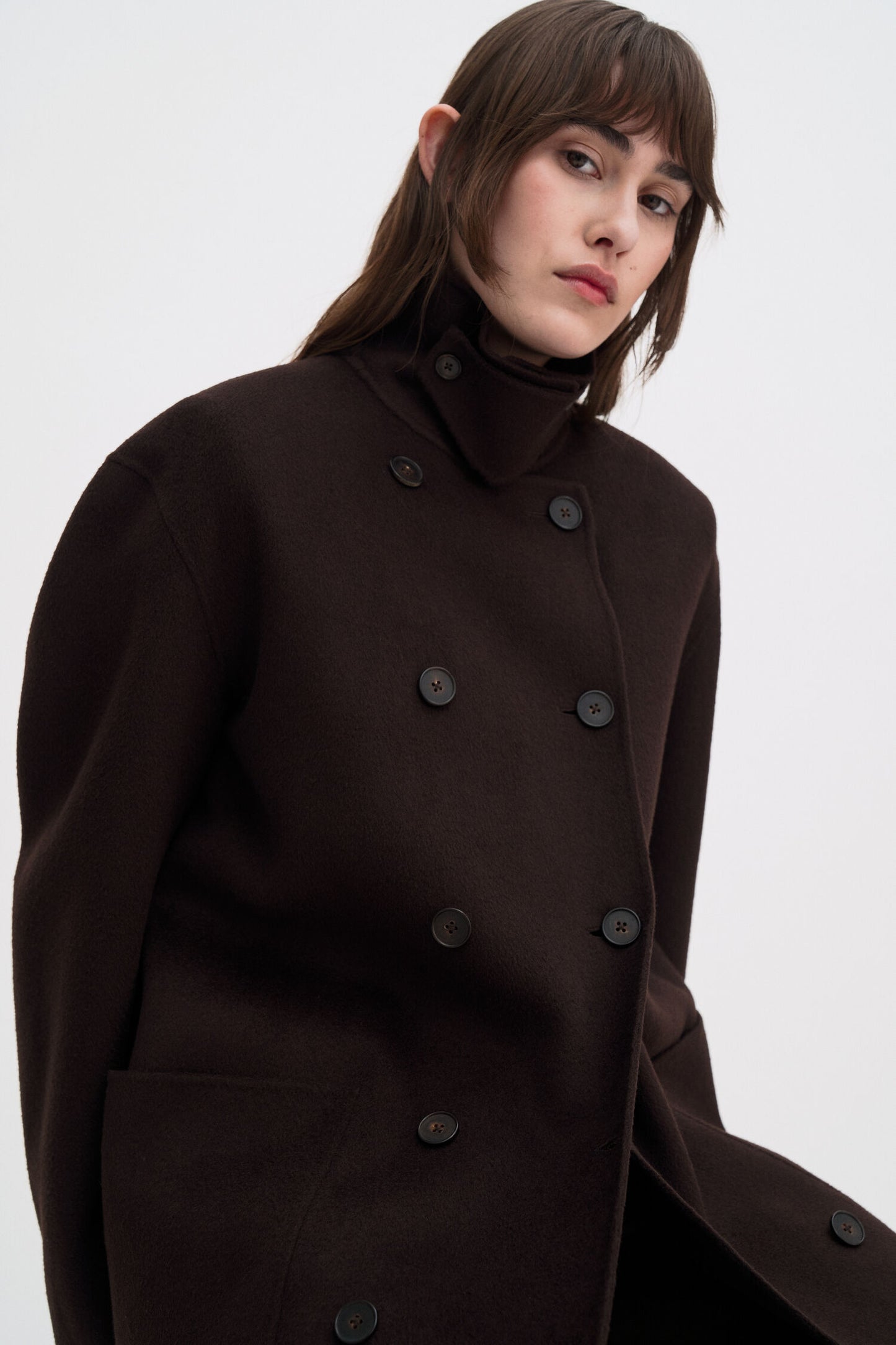 Amelia double coat dark chocolate
