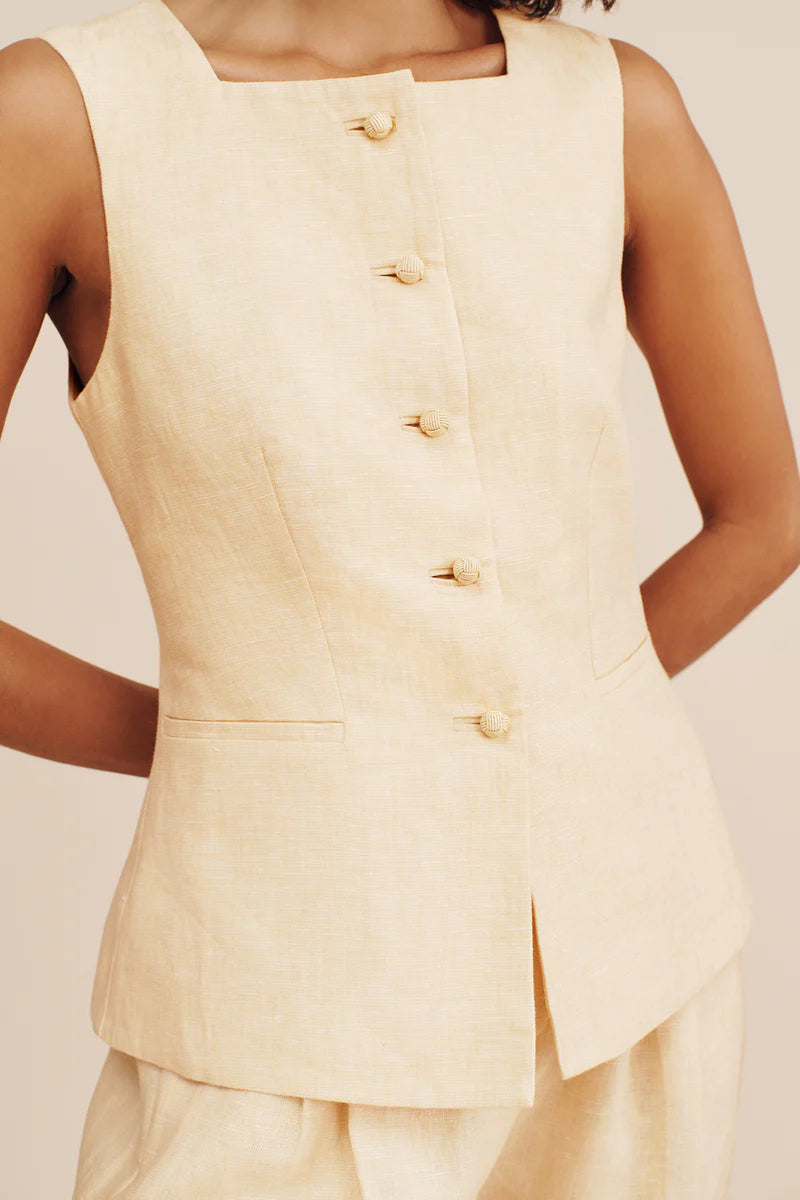Rio vest dusty citron