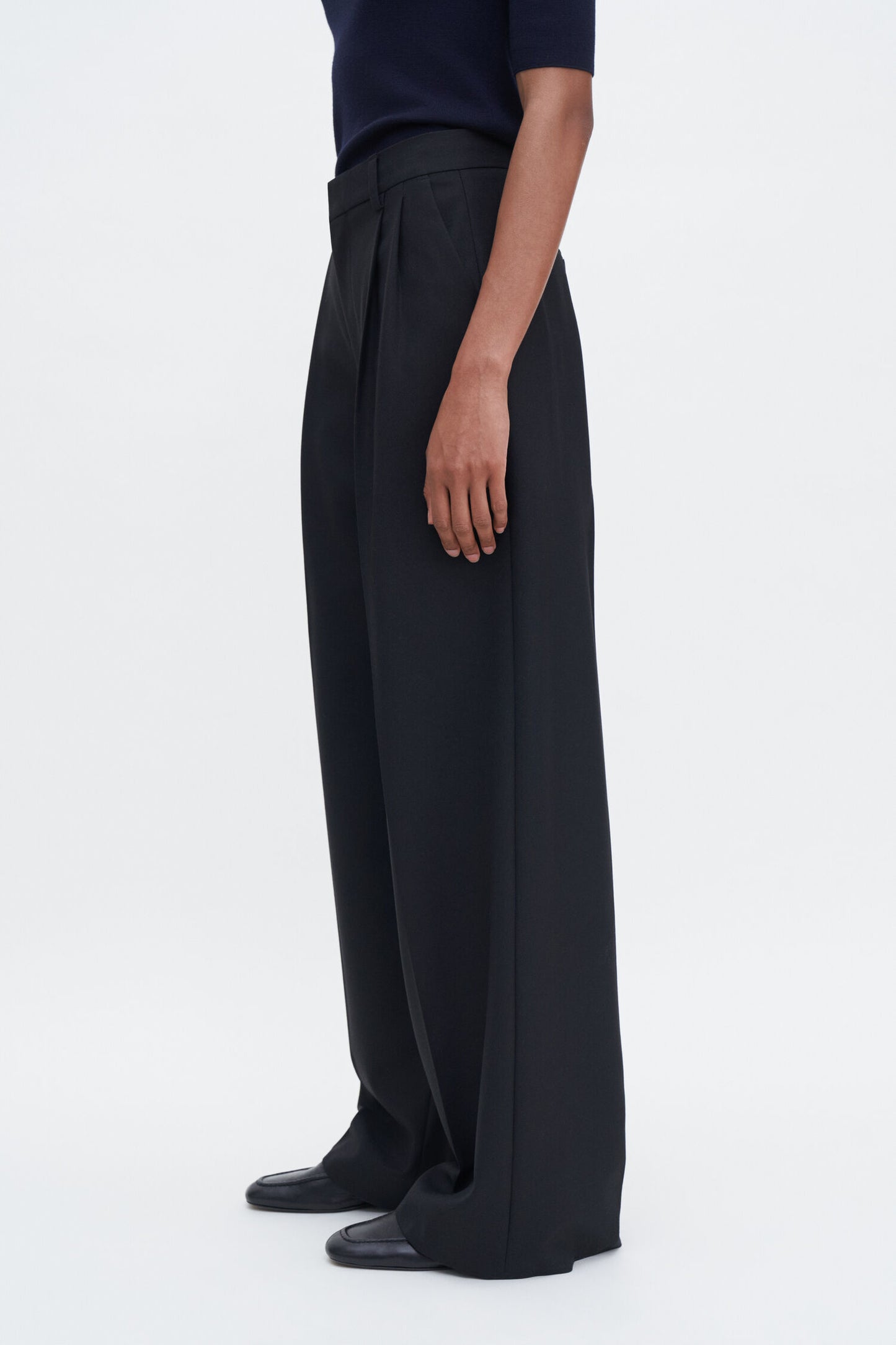 Darcy wool trouser black