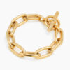 Medium Gold Oval Linked Bracelet