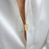 Small Gold Dog Tag on Fine Curb Chain