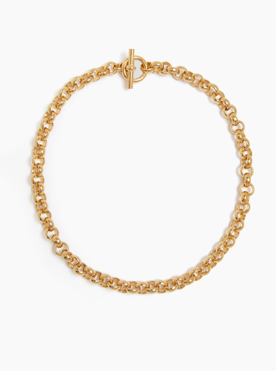 Small gold Rolo link necklace