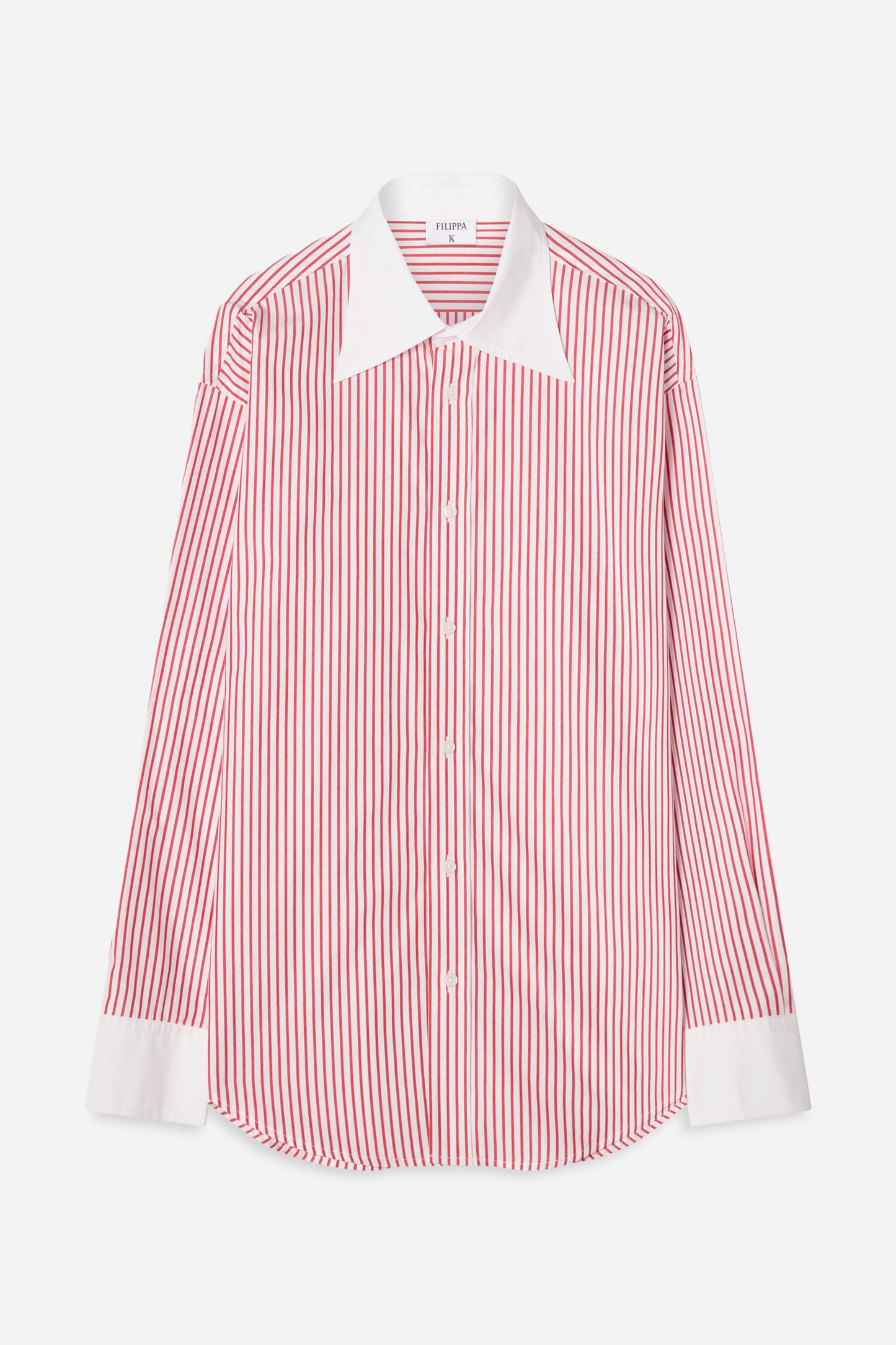 Striped Cotton shirt red