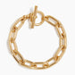 Small gold oval link bracelet