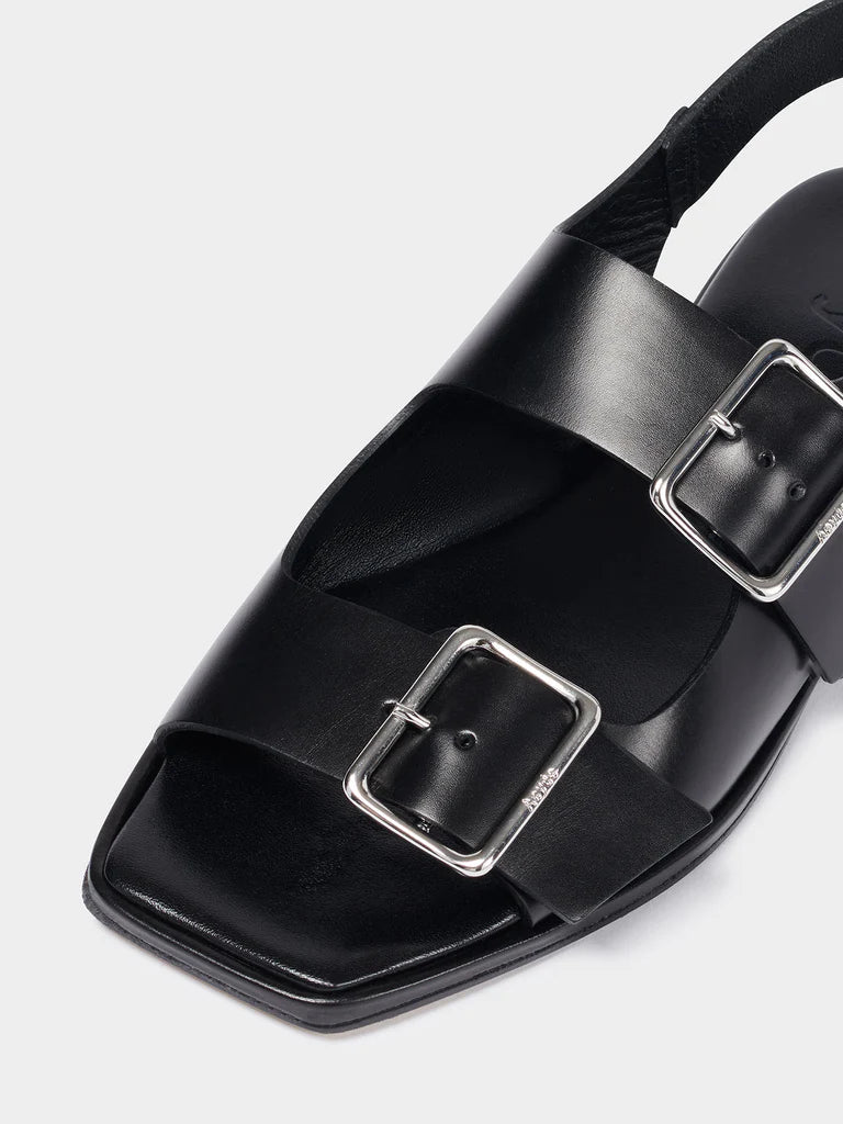 Thekla buckled leather sandal black