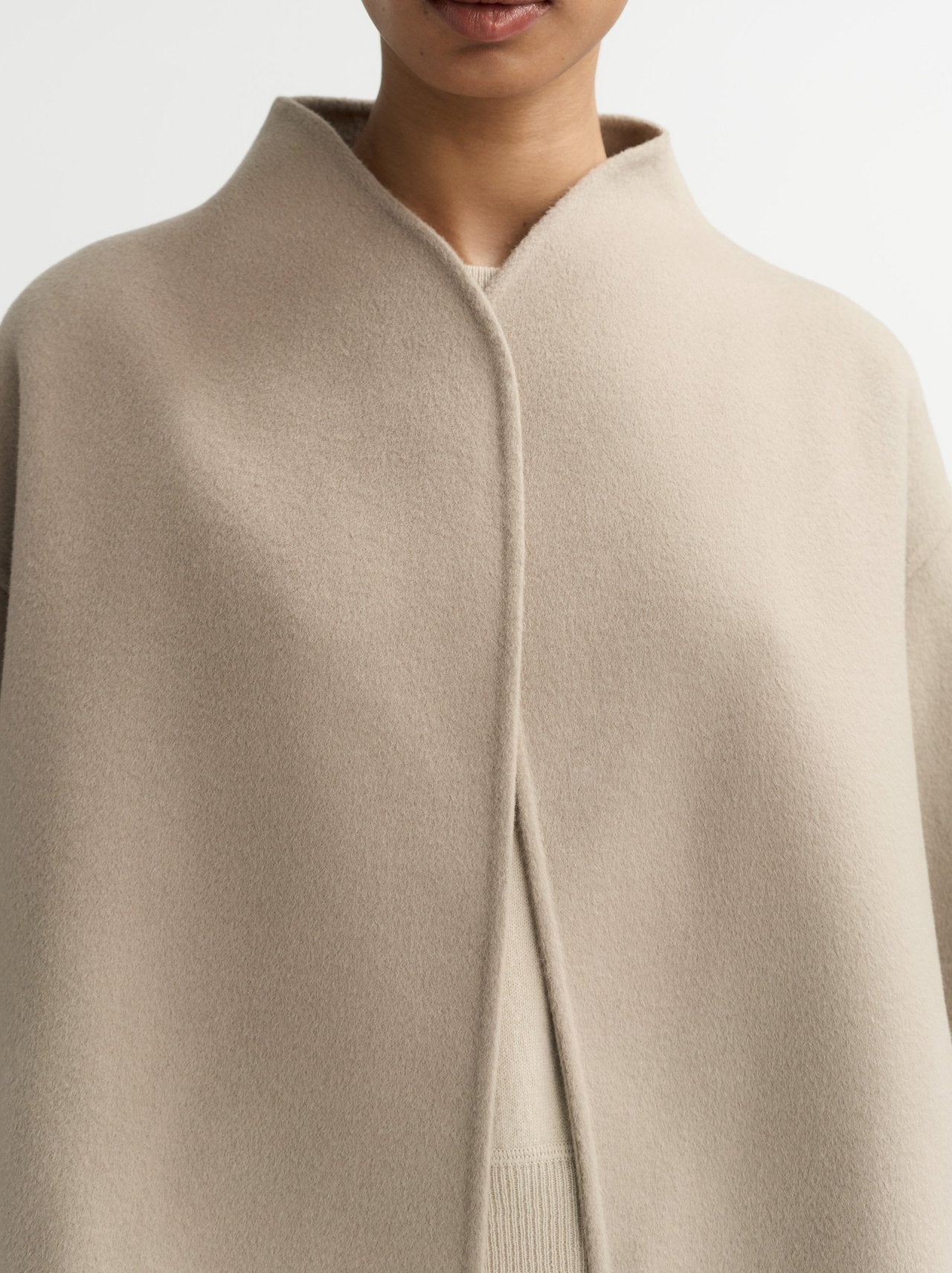 Short jacket dark sand