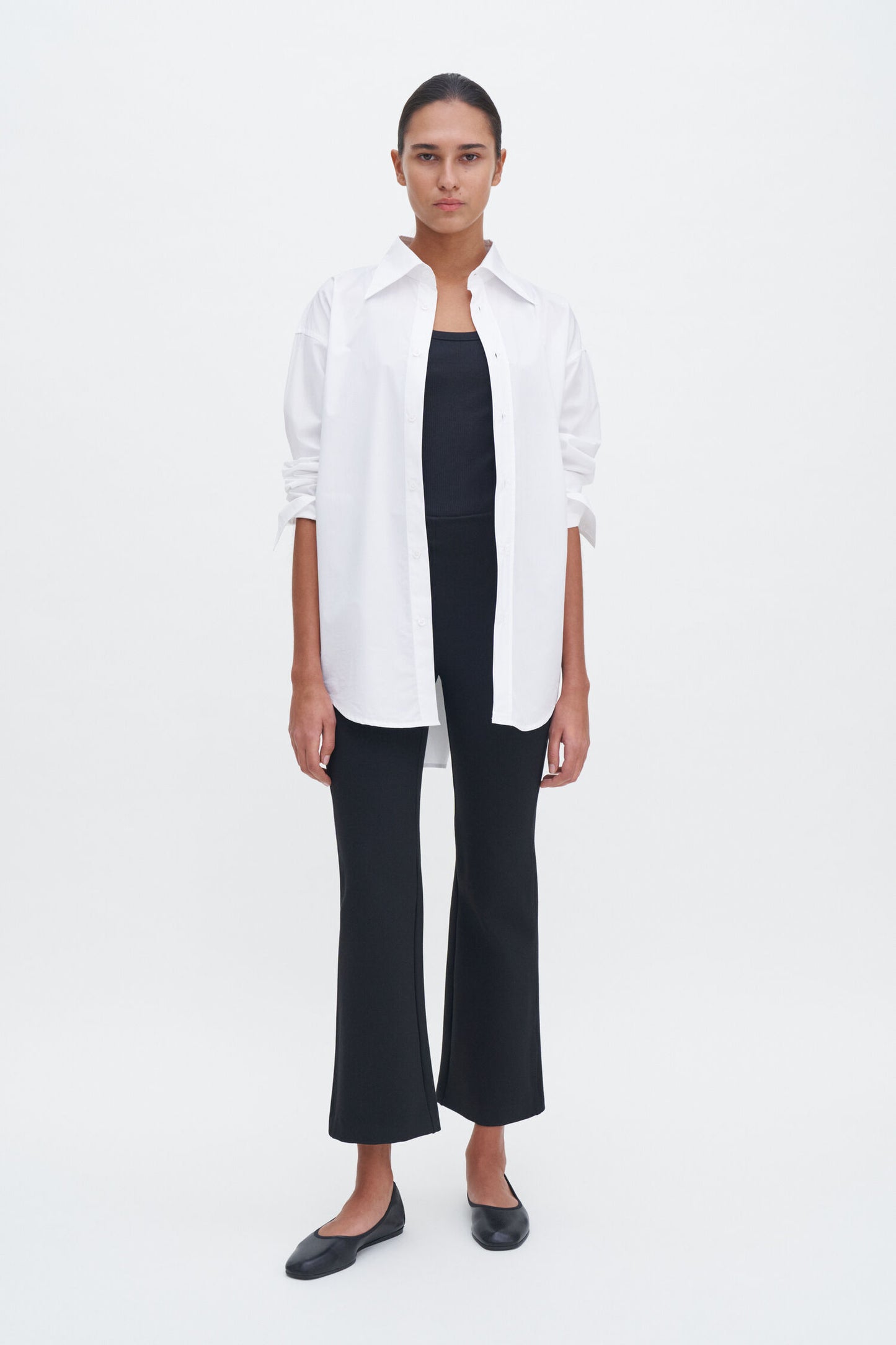 Flared jersey trouser black core piece