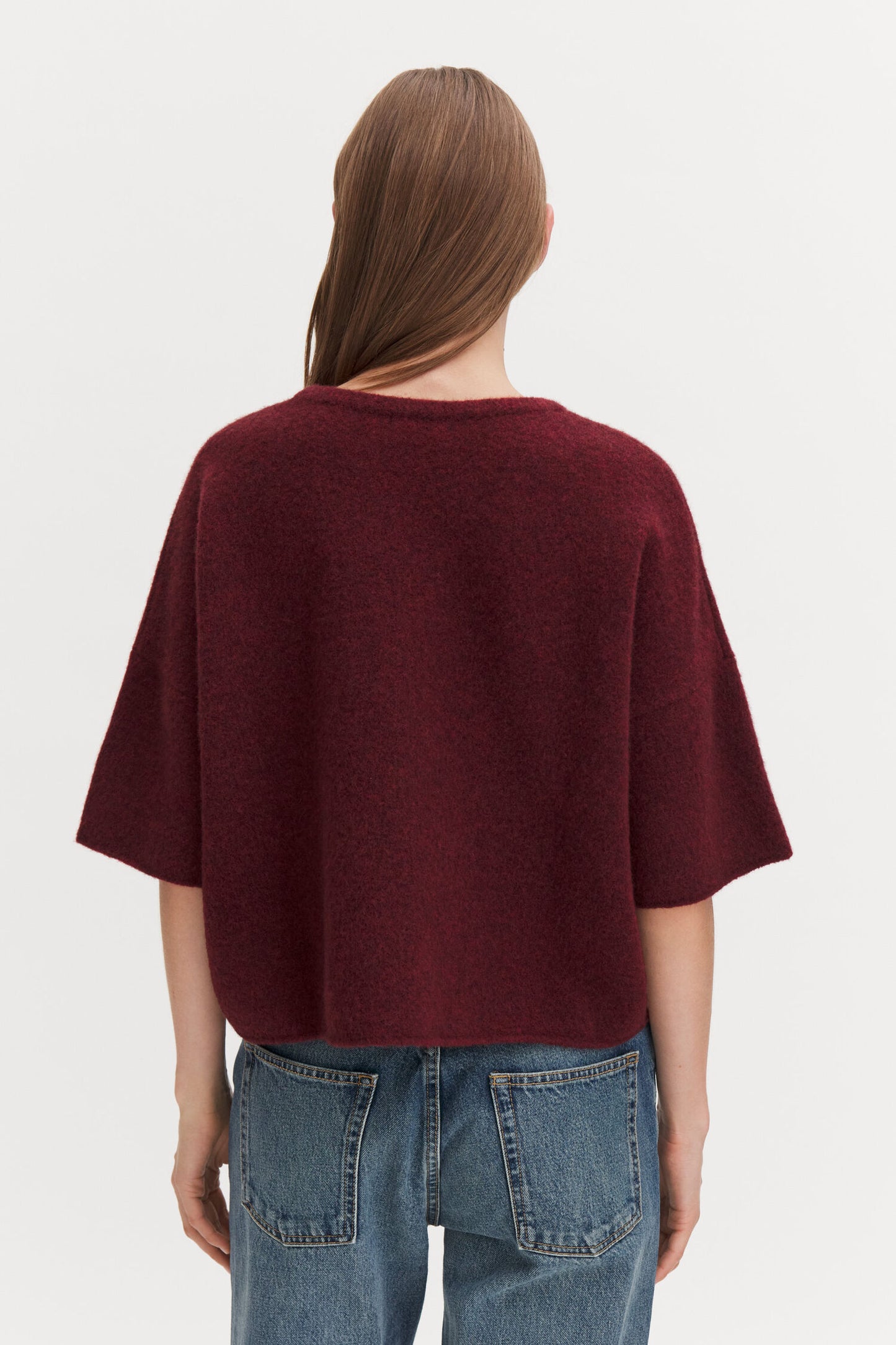 Wool yak tee - mahogany red