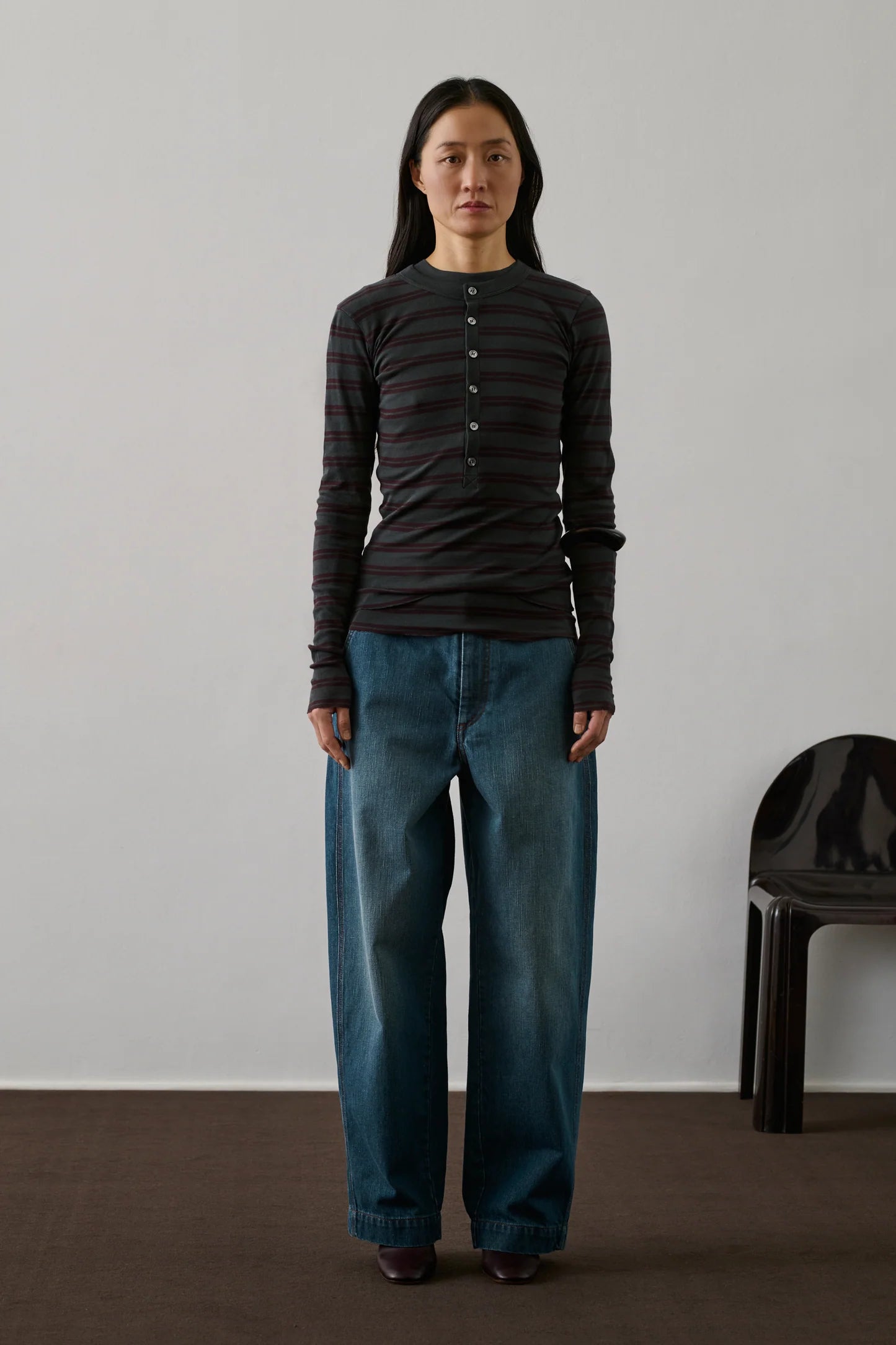 Gaelle t shirt aubergine/anthracite