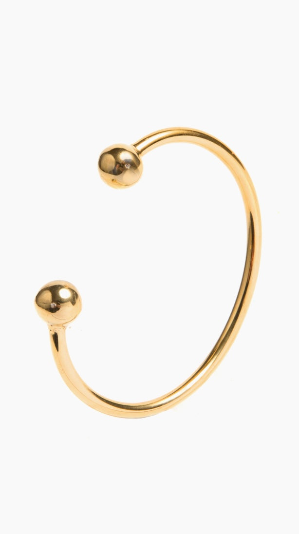 Gold torque bangle