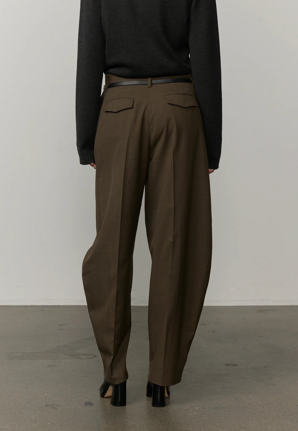 Dante Mid Waist Pants - Khaki