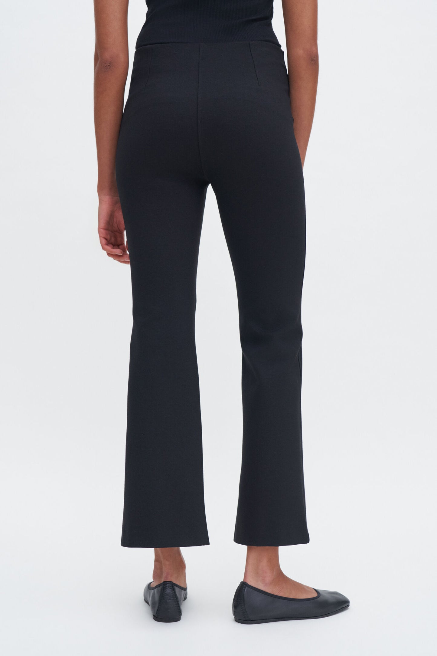 Flared jersey trouser black core piece