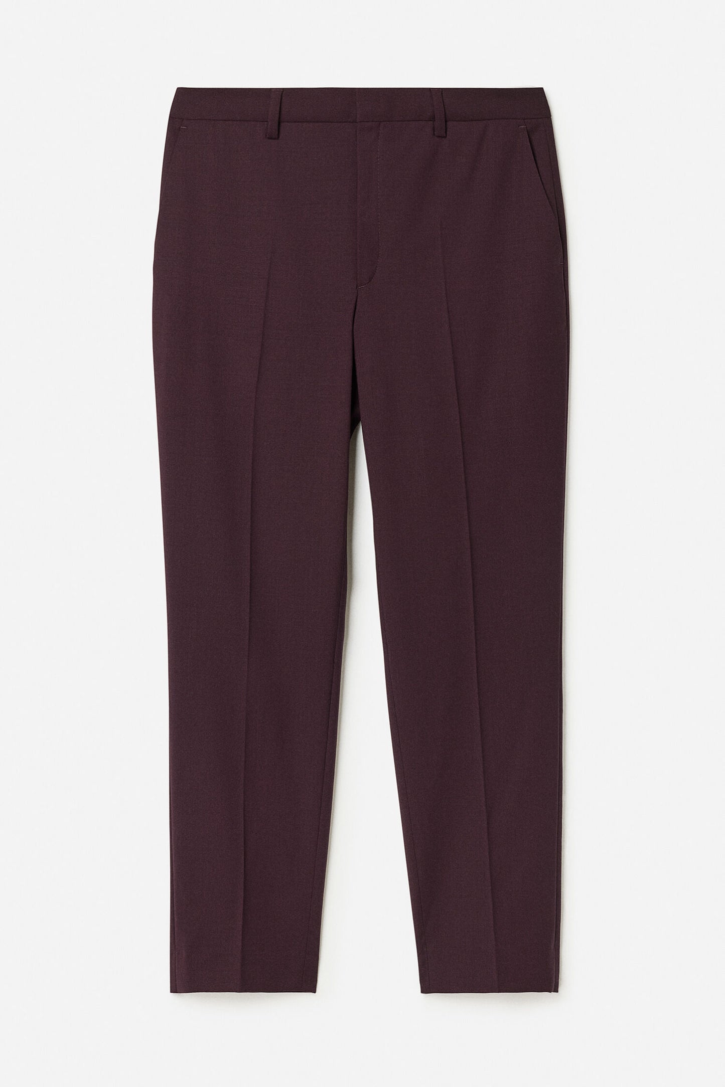 Emma cropped wool trouser burgundy