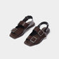 Thekla buckled leather sandal moka (brown)