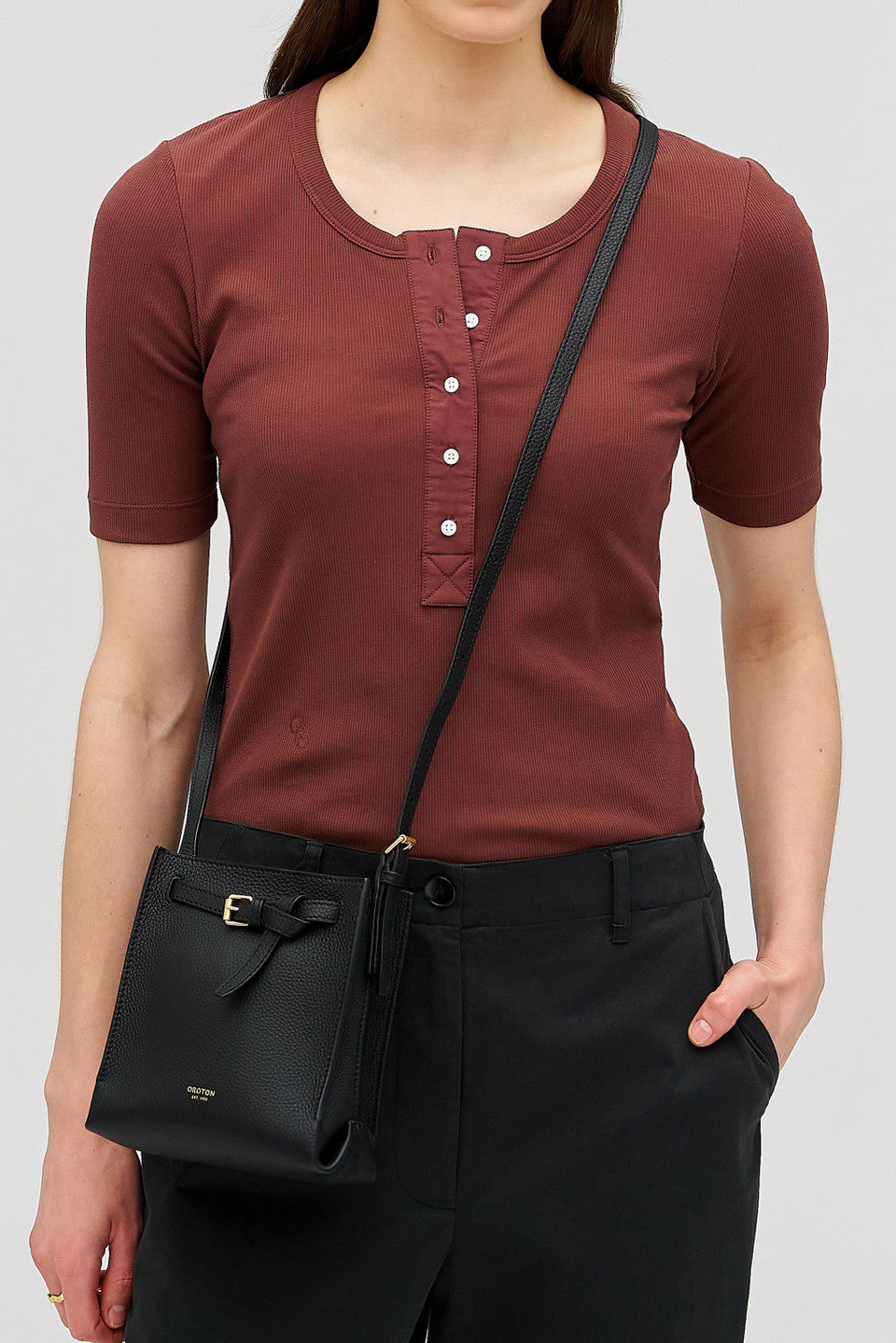 Margot tiny bucket bag black