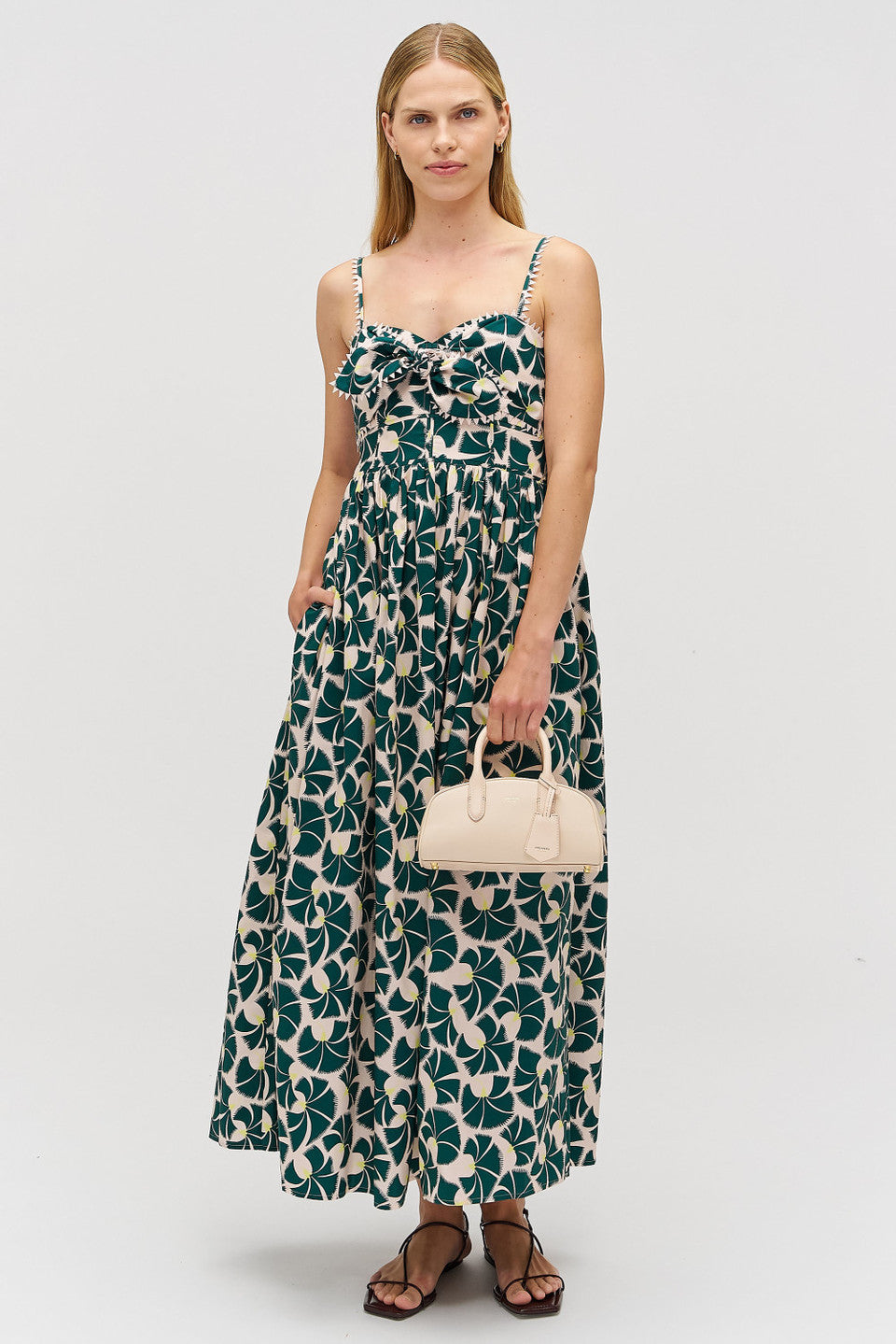Fan flower print sundress