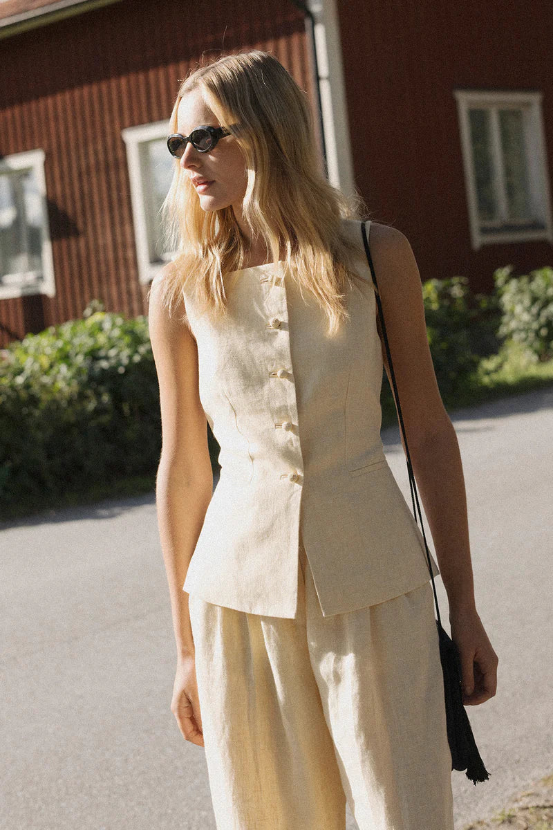 Rio vest dusty citron