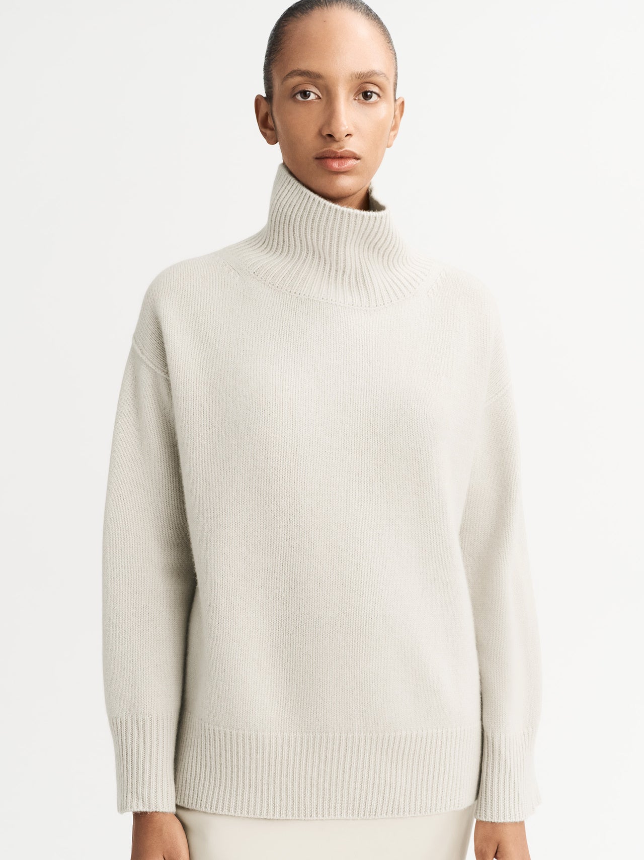 Boyfriend turtleneck in chalk