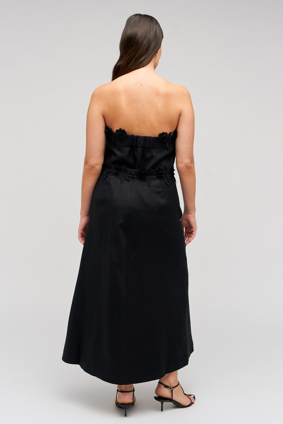 Rosebud lace skirt black