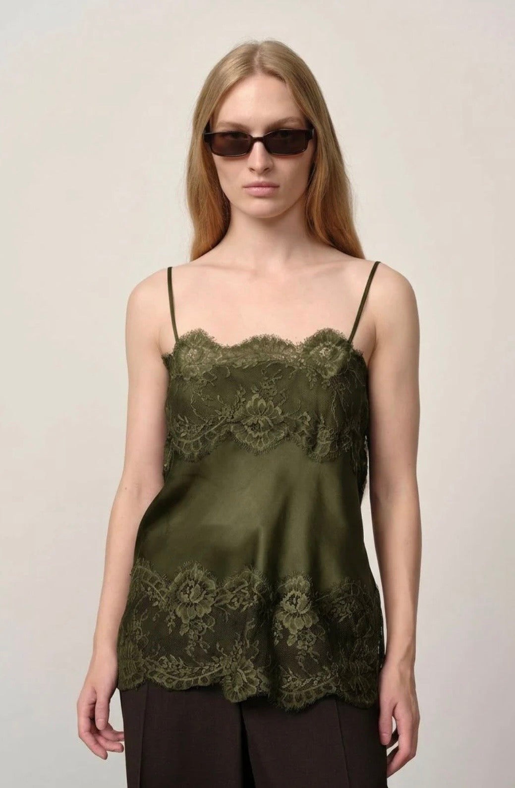 Linnea lace top - green