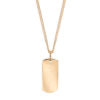 Small Gold Dog Tag on Fine Curb Chain