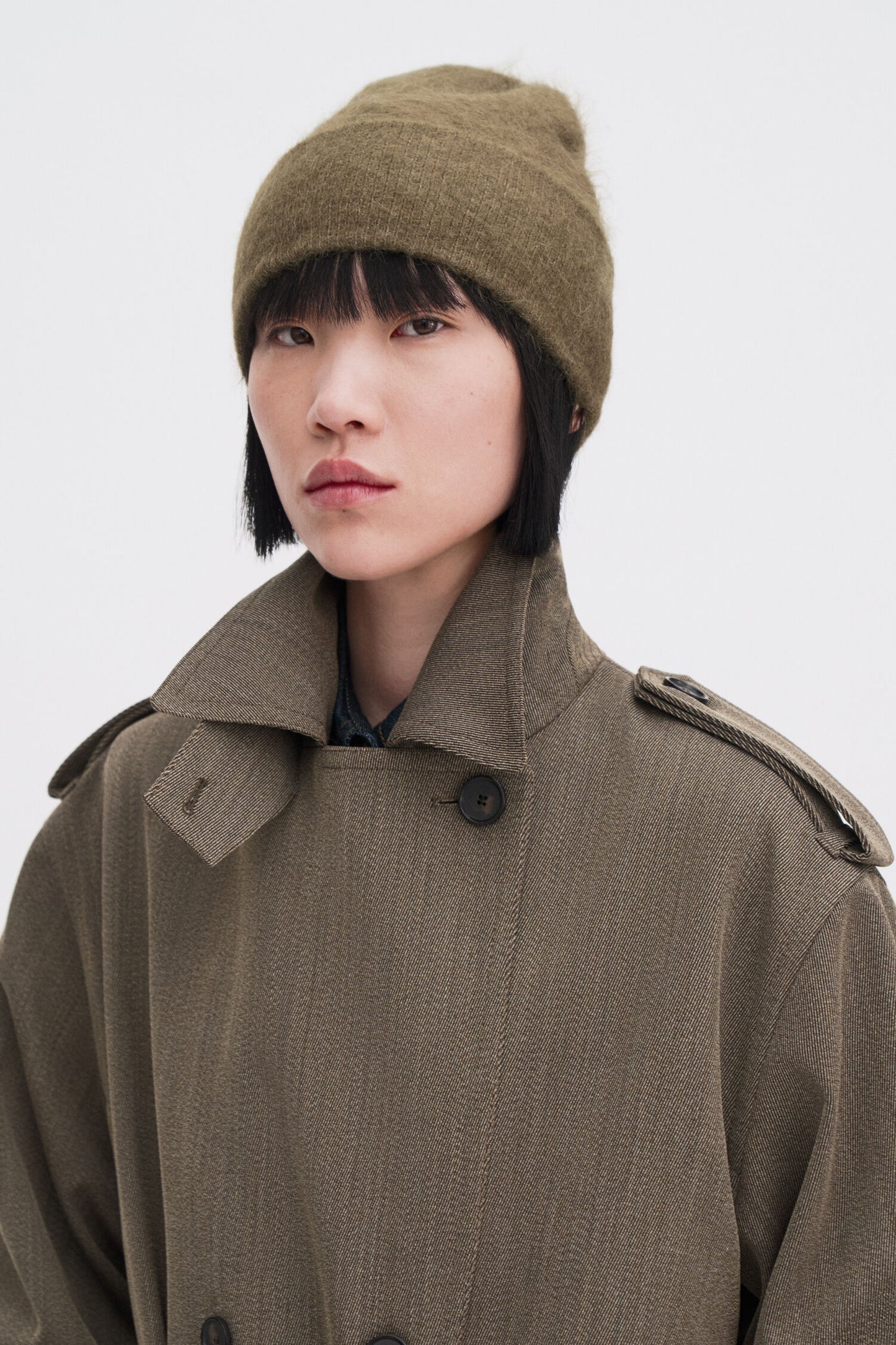 Alpaca hat olive green