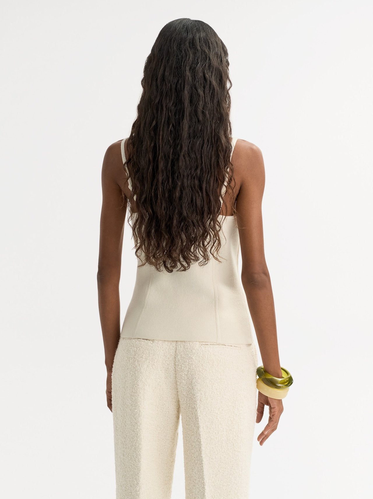 Double knit singlet feather white