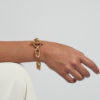 Medium Gold Oval Linked Bracelet