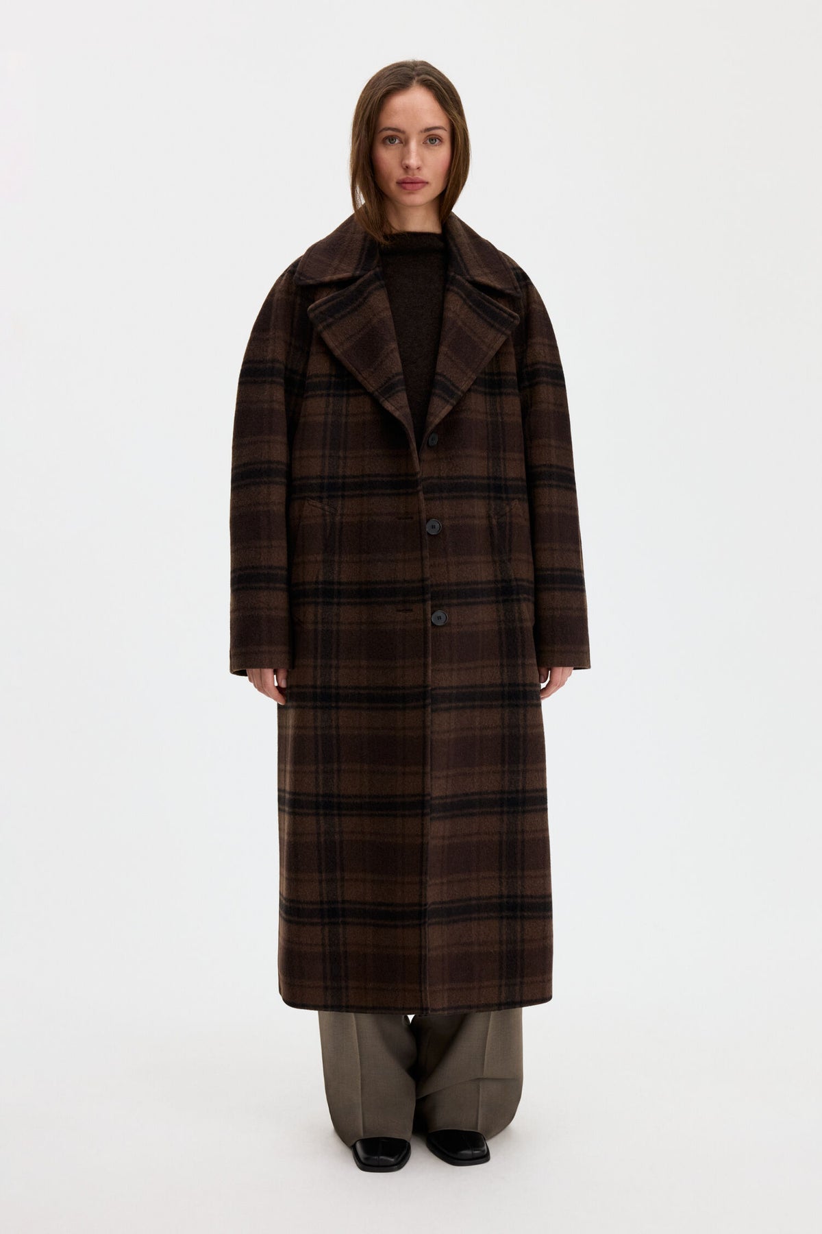 Vented coat - brown