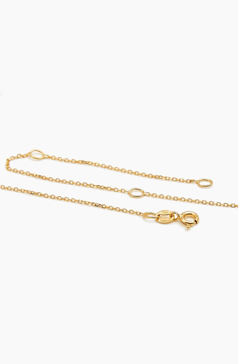Small gold compass on trace chain