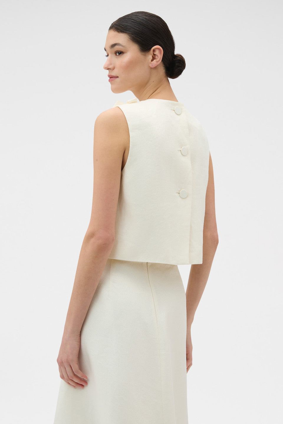 Bow detail shell soft cream