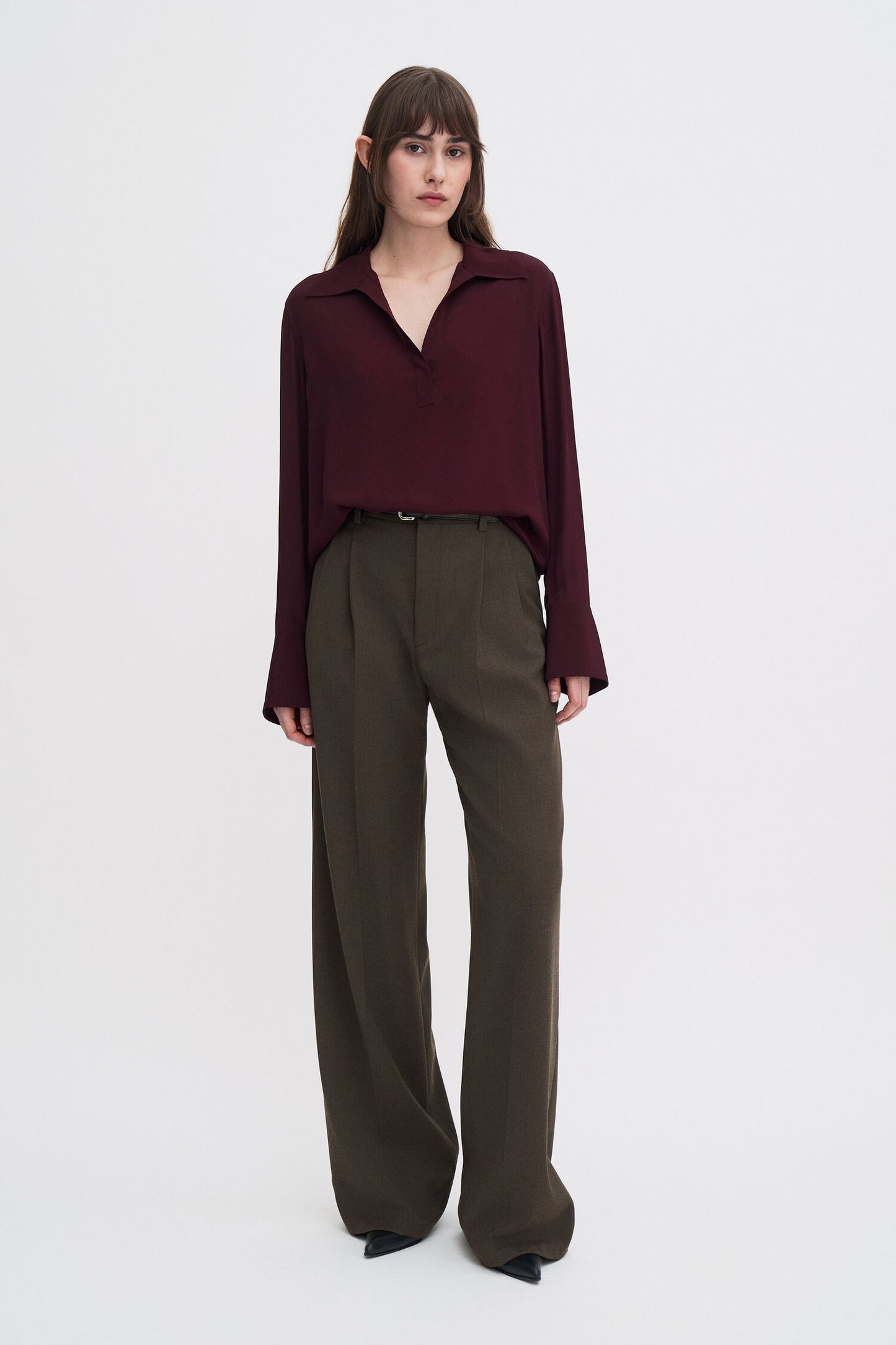 Half placket blouse