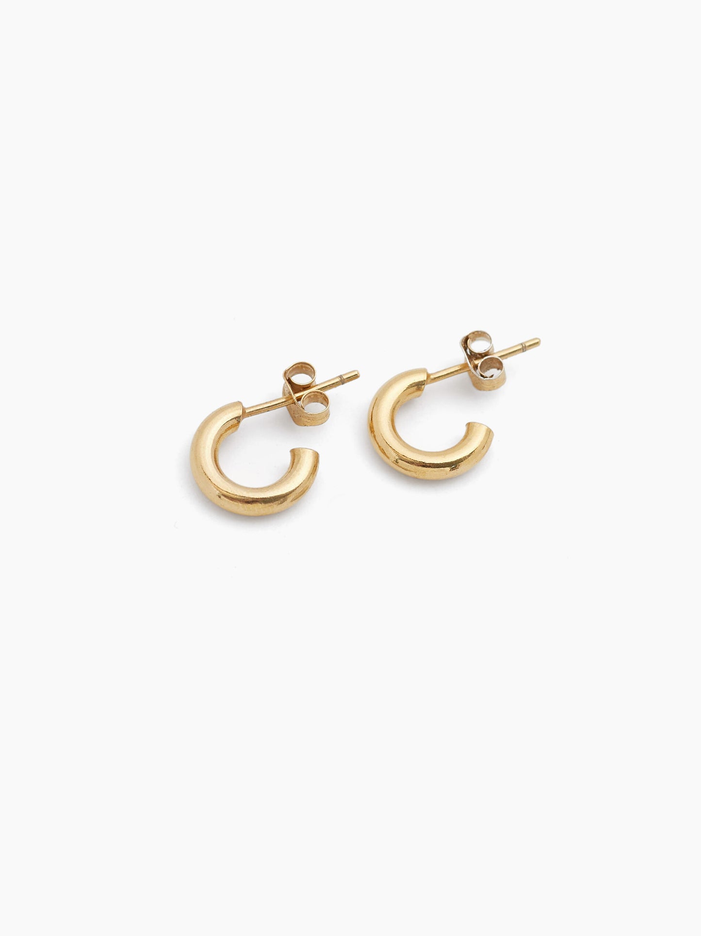 Gold huggie earrings