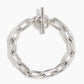 Small silver oval linked bracelet