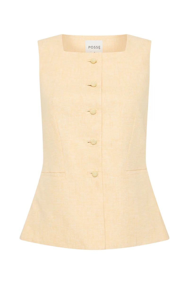 Rio vest dusty citron