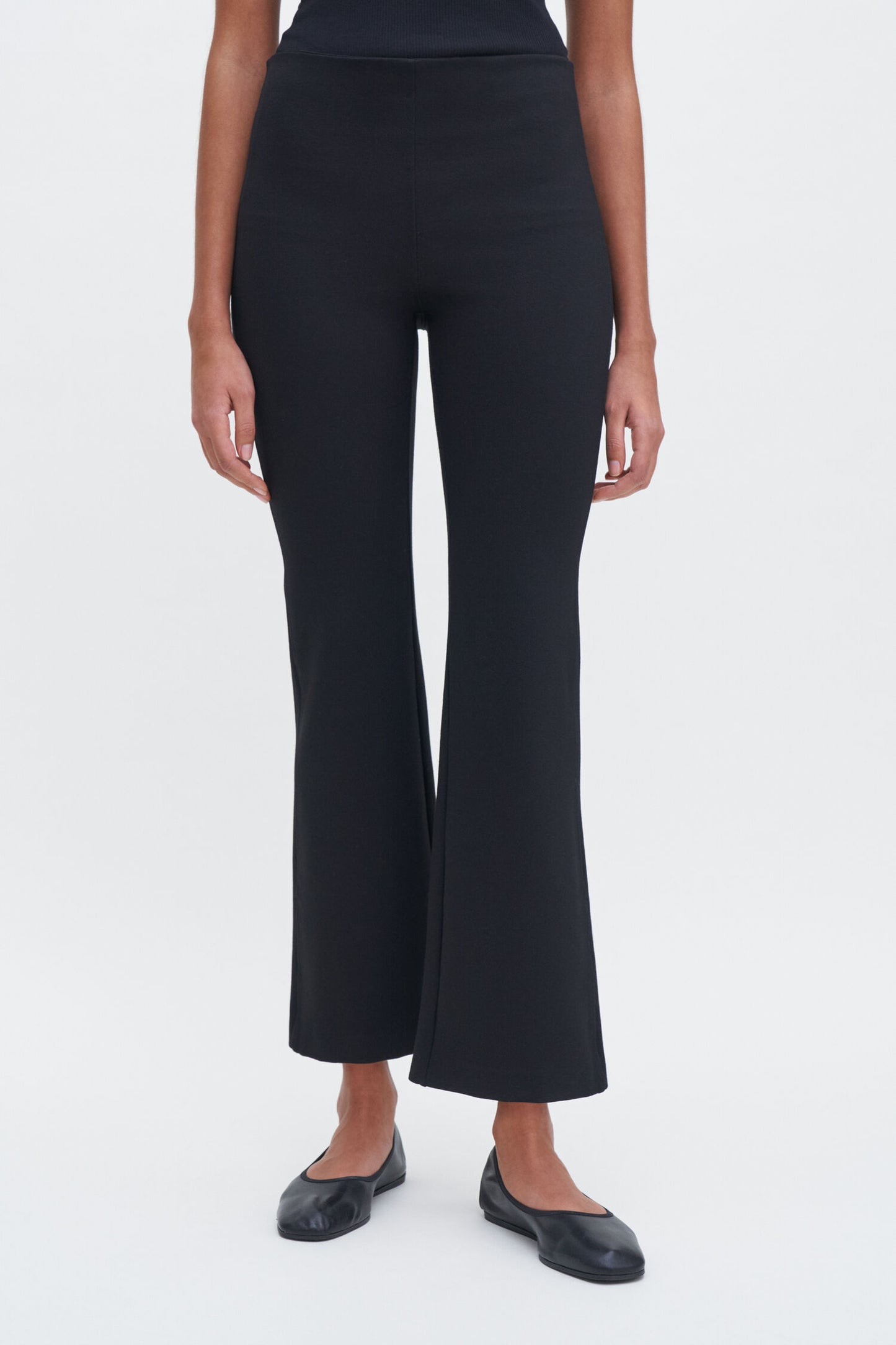 Flared jersey trouser black core piece
