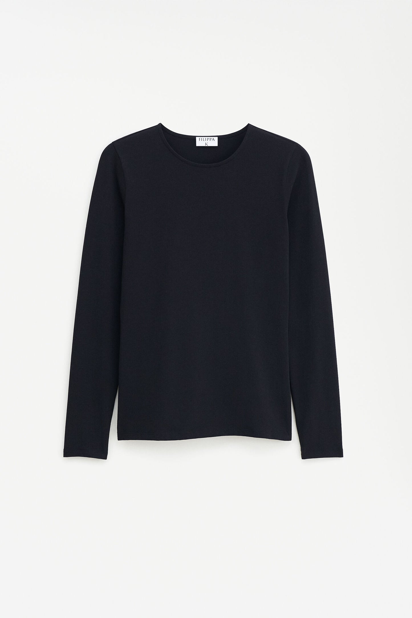 Cotton stretch long sleeve black