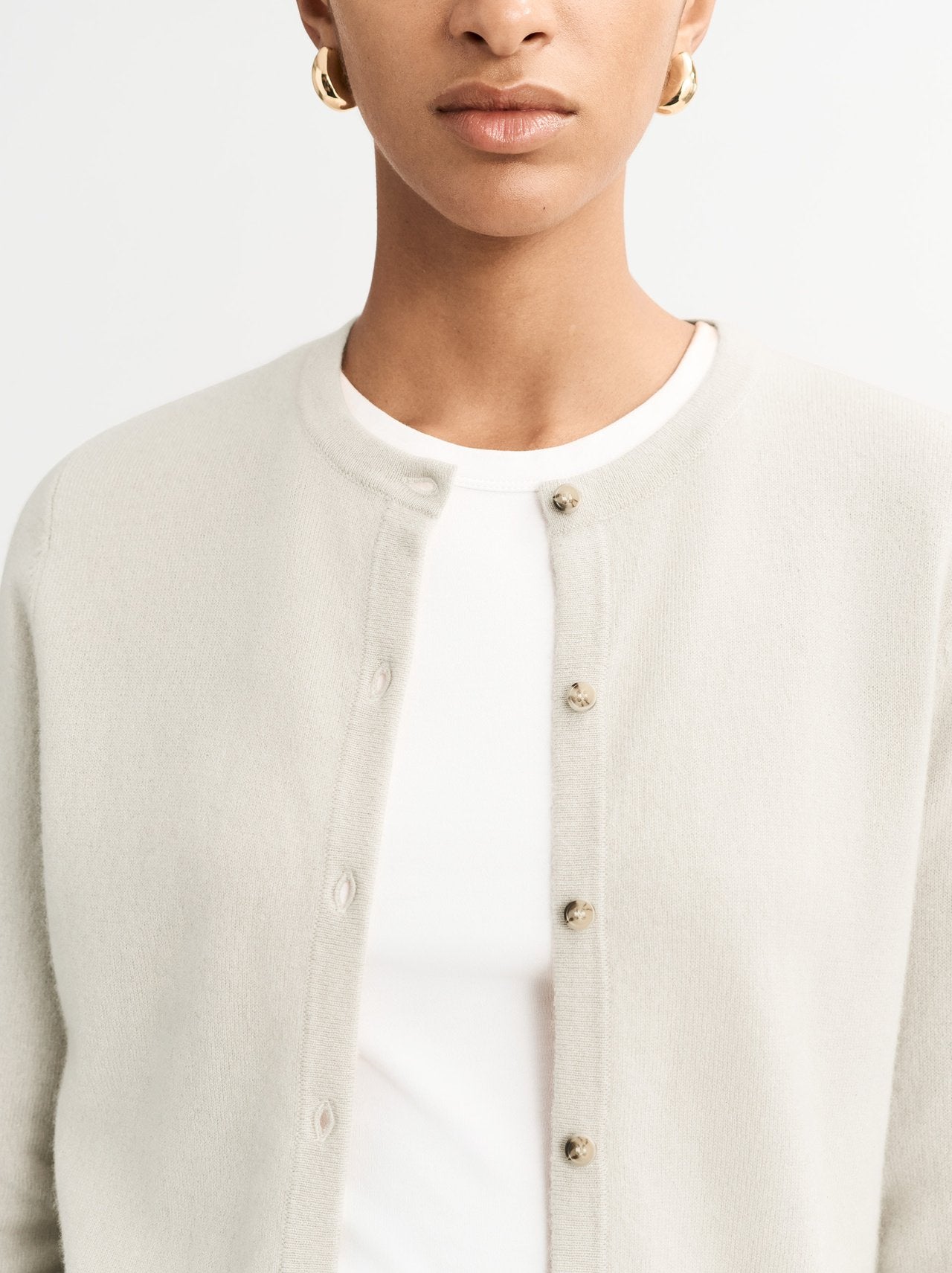 Cardigan in chalk