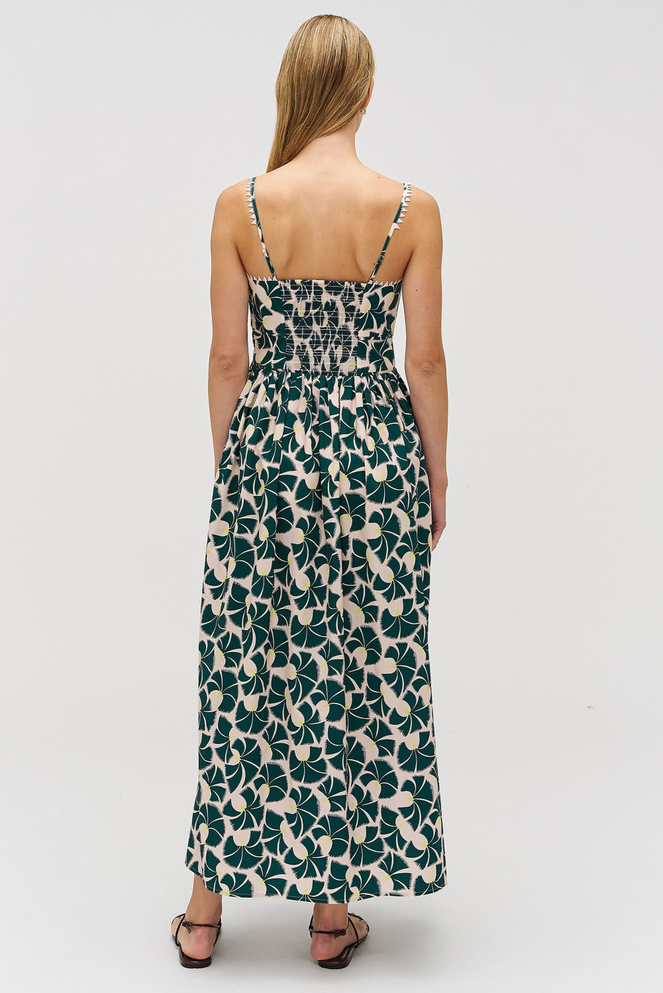 Fan flower print sundress