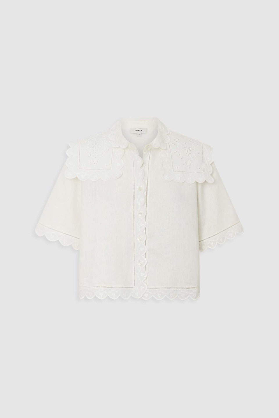 Handkerchief camp shirt antique white