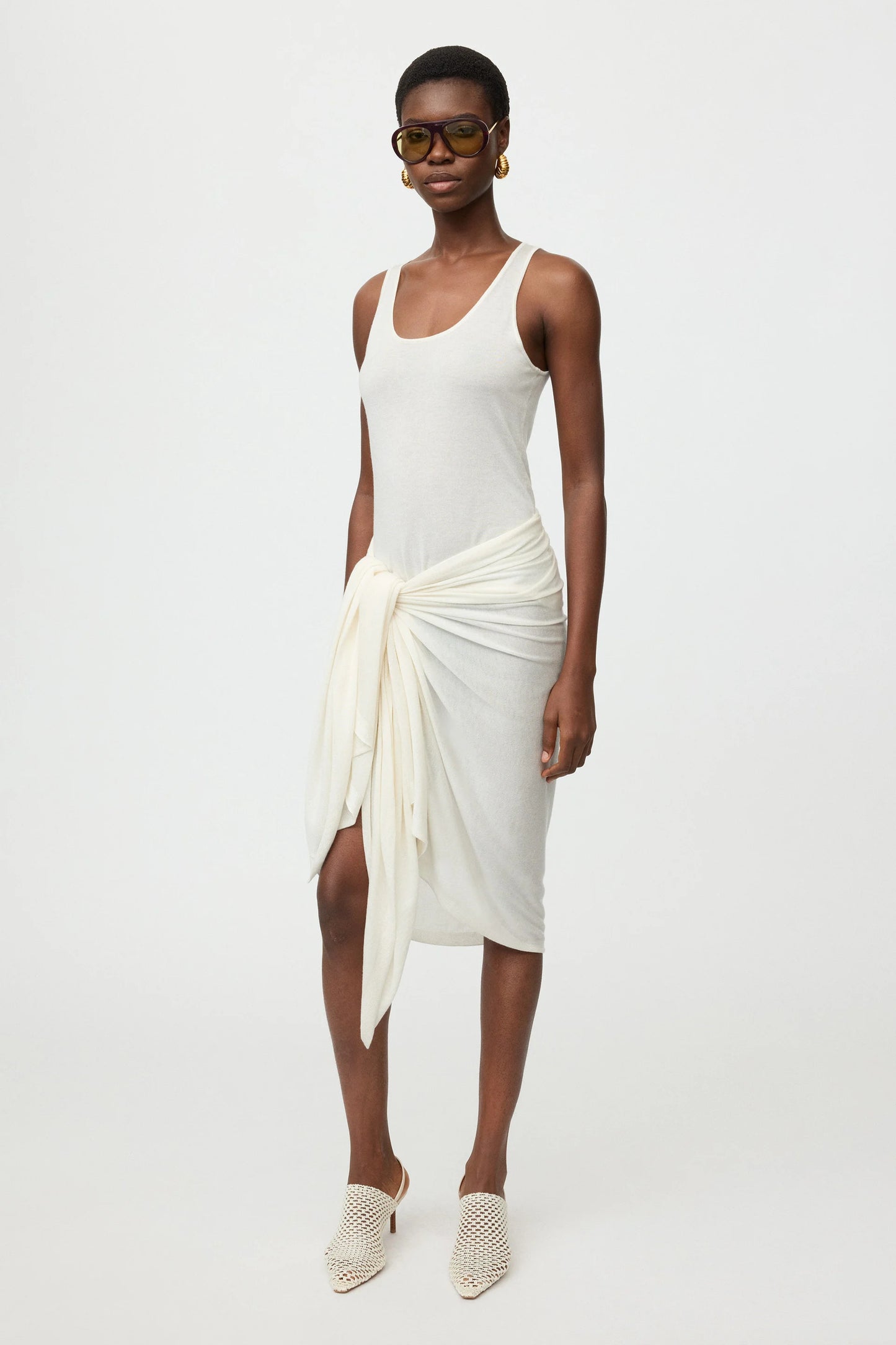 Featherlight singlet cashmere - feather white