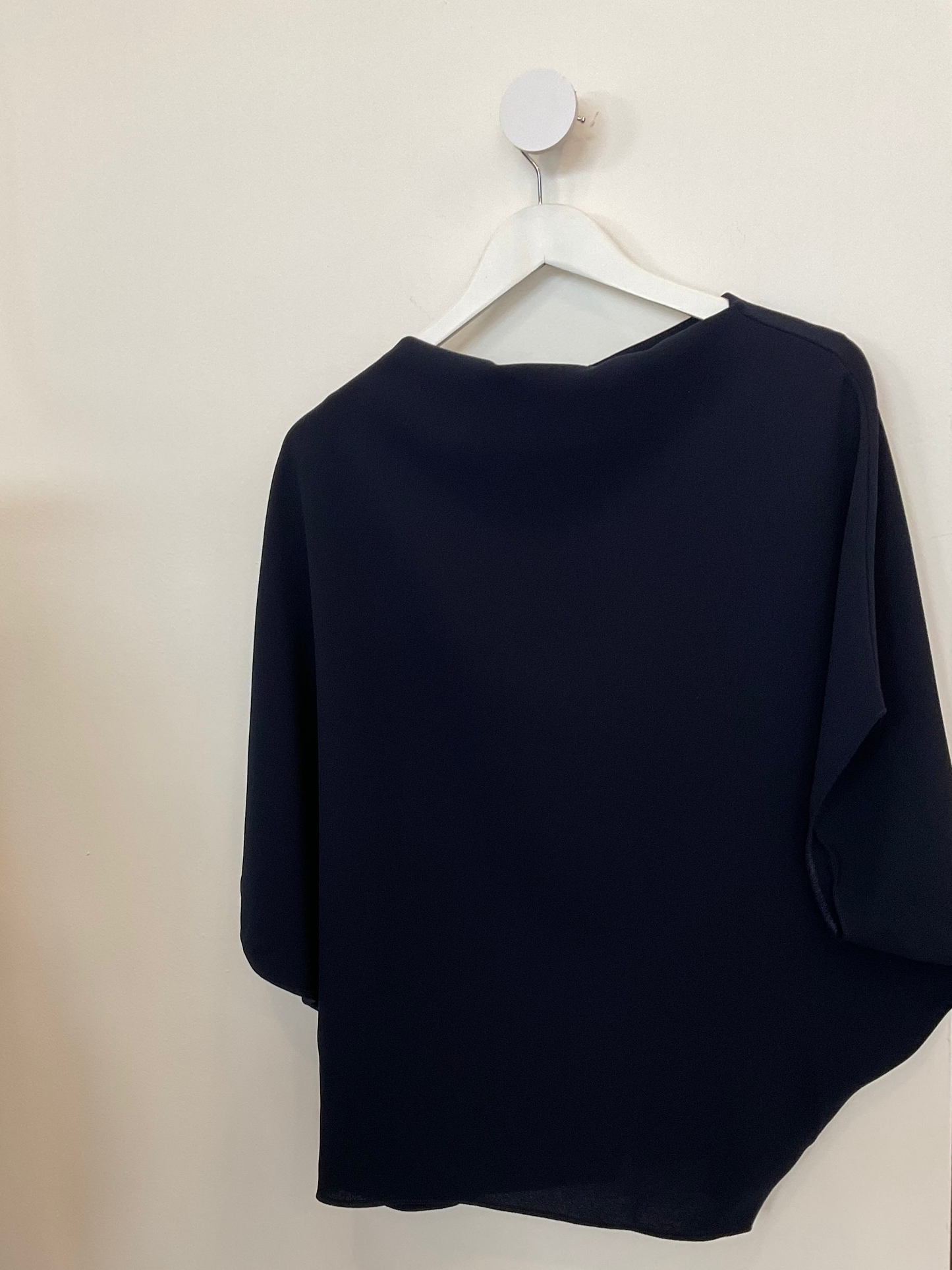 Navy crepe stella top