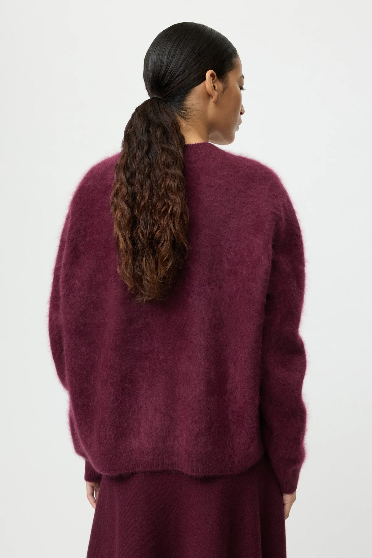 Brushed boyfriend crewneck