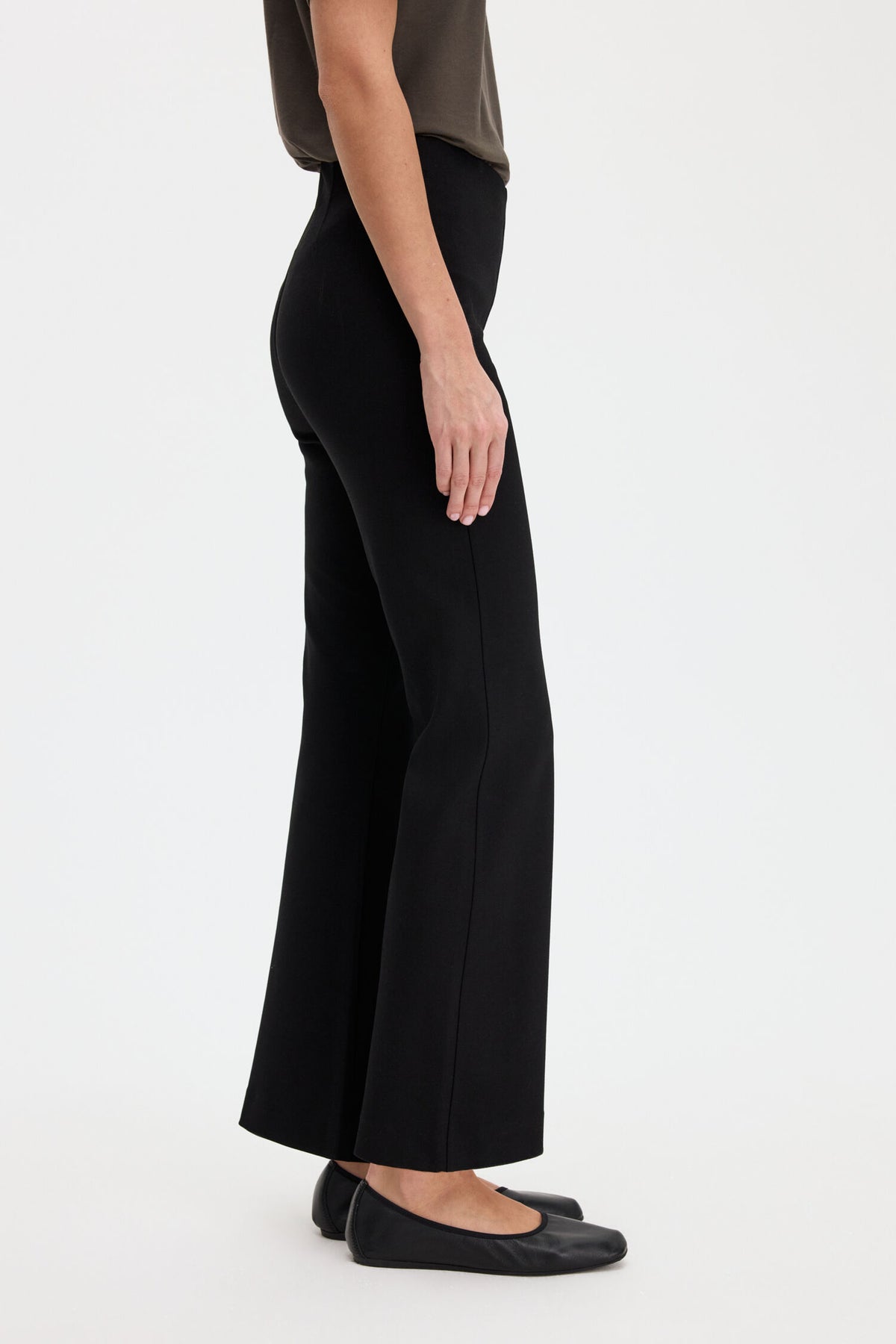 Flared jersey trouser