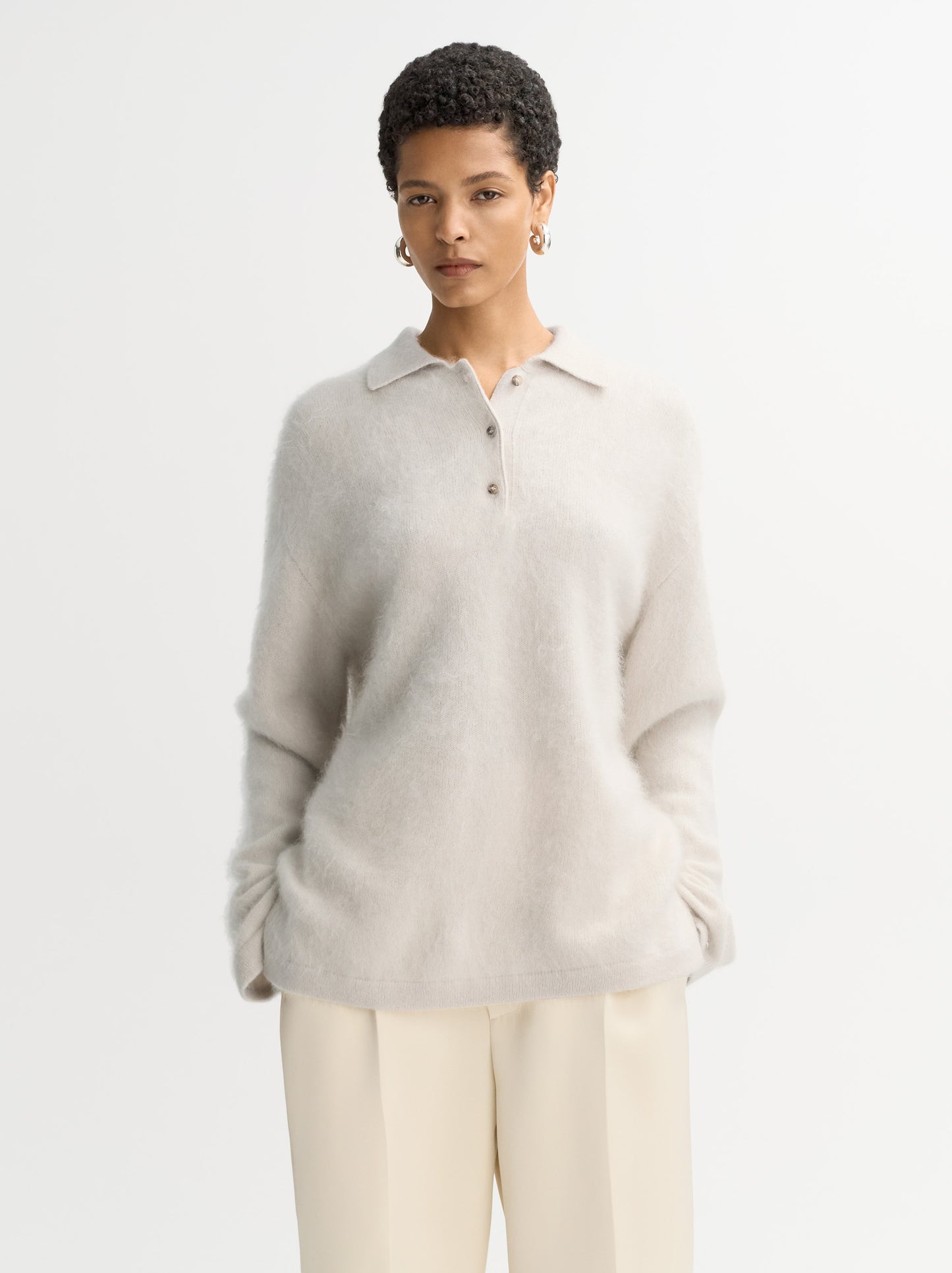 Brushed polo shirt