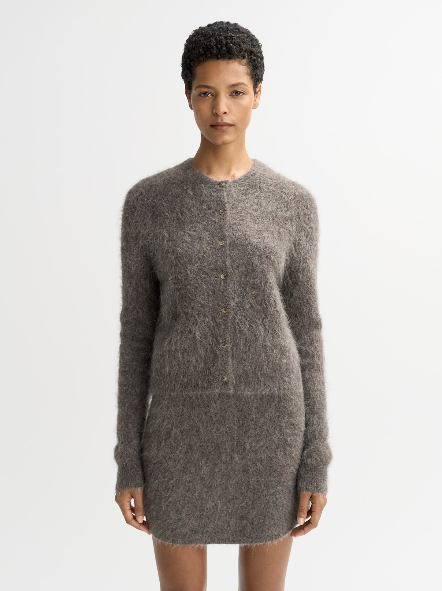 Alpaca cardigan wood