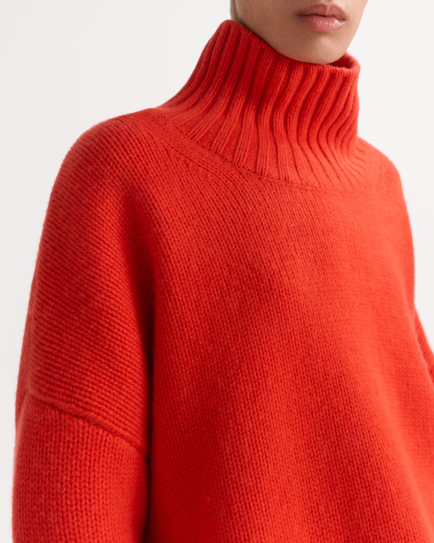 Girlfriend turtleneck tangerine
