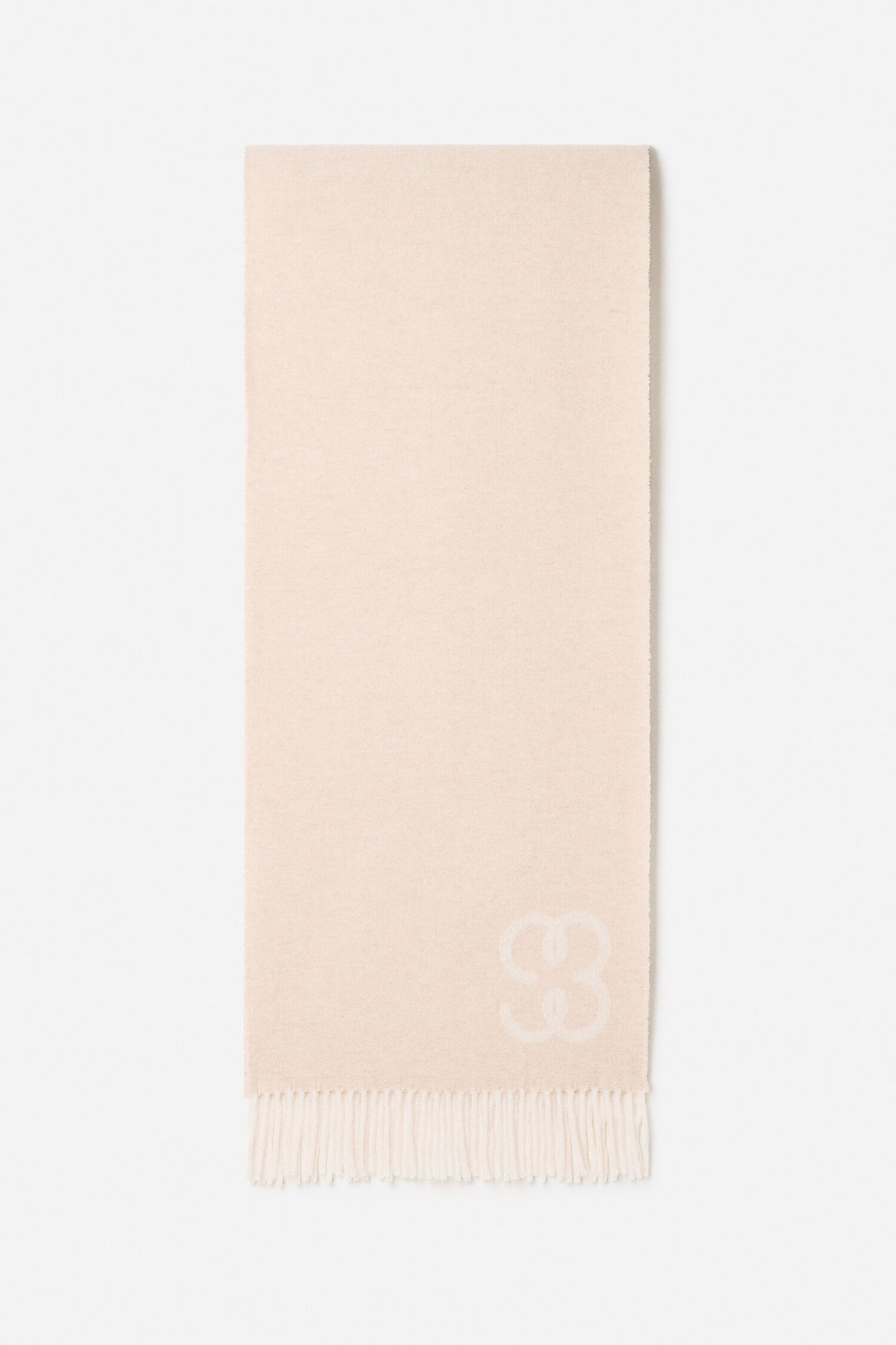 Monogram scarf light beige